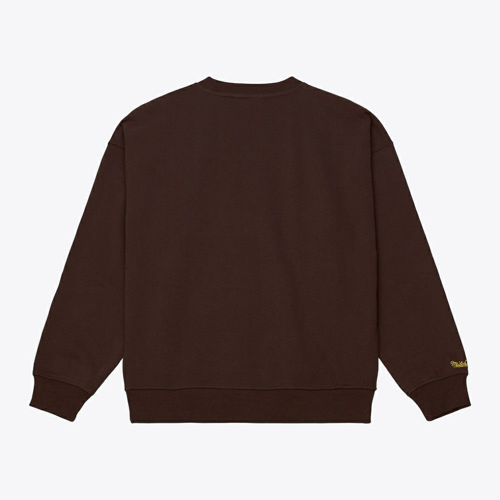 Brown San Diego Padres Mitchell & Ness Women's Script Sweatshirt