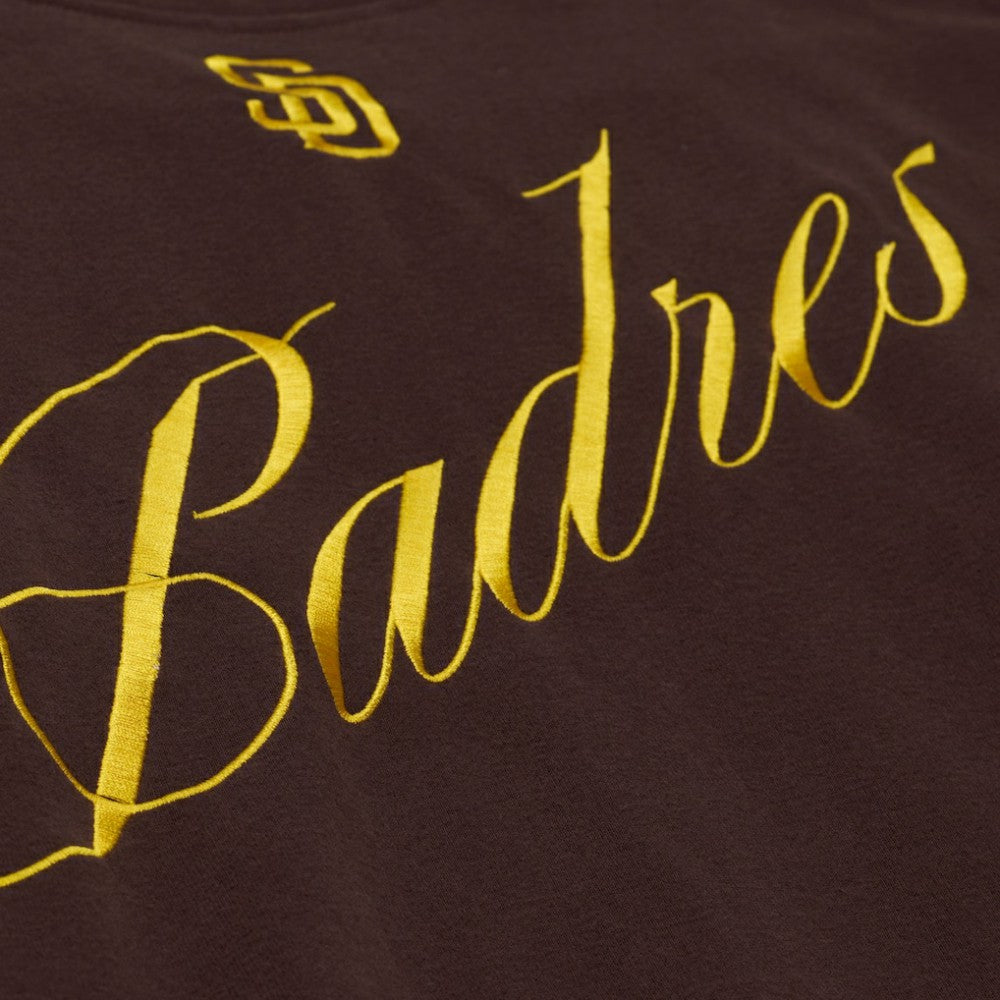 Brown San Diego Padres Mitchell & Ness Women's Script Sweatshirt
