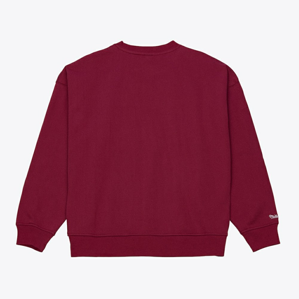 Burgundy Philadelphia Phillies Mitchell & Ness Women's Script Sweatshirt