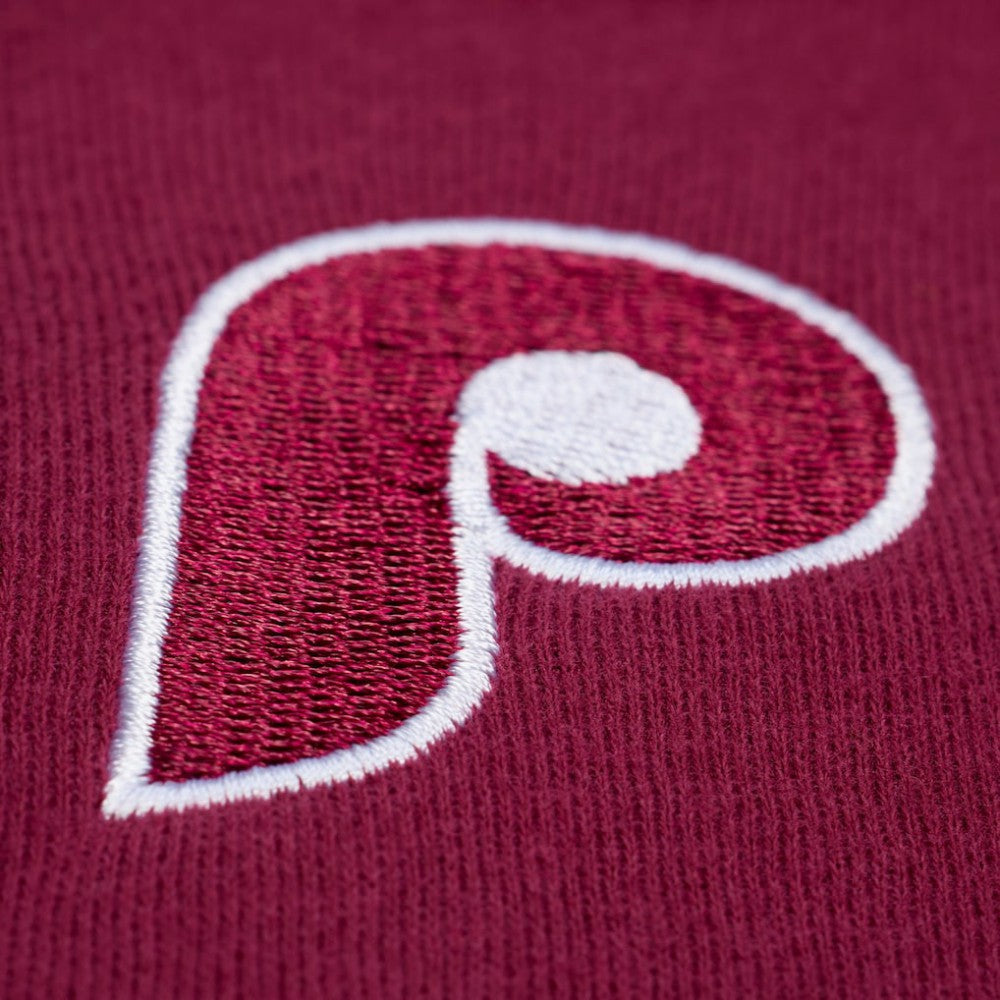 Burgundy Philadelphia Phillies Mitchell & Ness Women's Script Sweatshirt