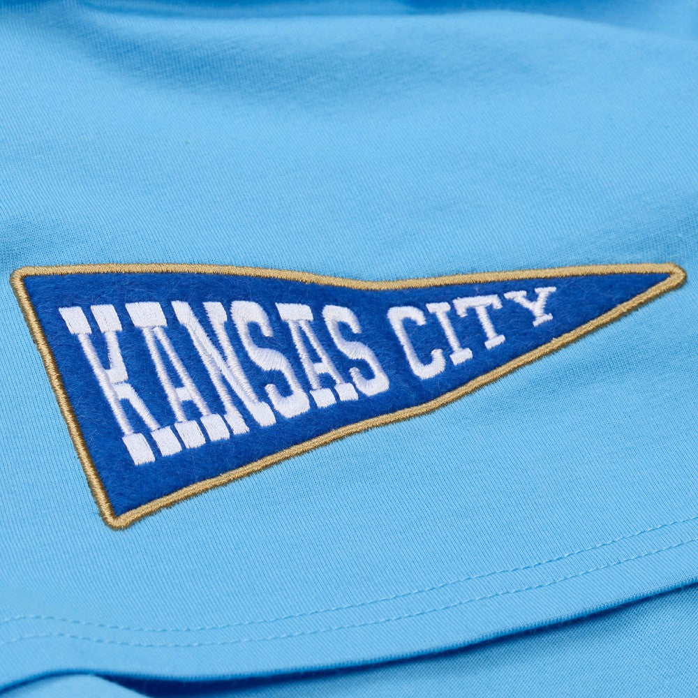 Light Blue Kansas City Royals Mitchell & Ness Women's Pep Rally Cropped Boxy T-Shirt