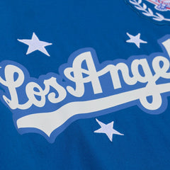 Royal Los Angeles Dodgers Mitchell & Ness Women's Pep Rally Cropped Boxy T-Shirt