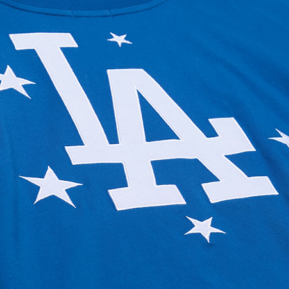 Royal Los Angeles Dodgers Mitchell & Ness Women's Pep Rally Cropped Boxy T-Shirt