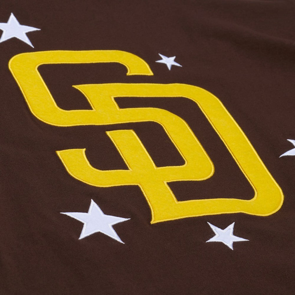 Brown San Diego Padres Mitchell & Ness Women's Pep Rally Cropped Boxy T-Shirt