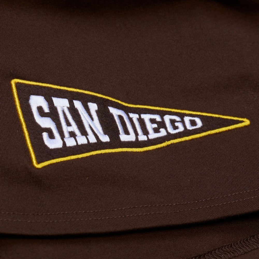 Brown San Diego Padres Mitchell & Ness Women's Pep Rally Cropped Boxy T-Shirt