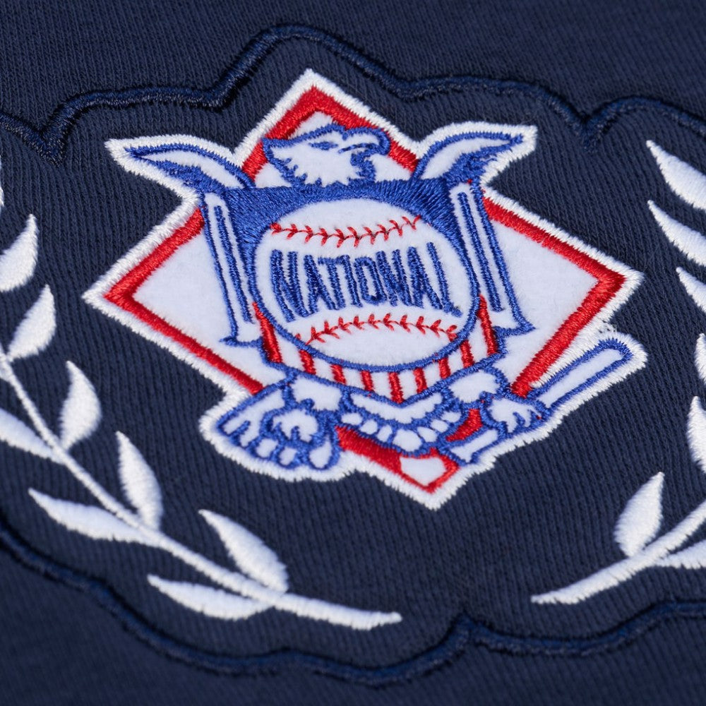 Navy Atlanta Braves Mitchell & Ness Women's Pep Rally Sweatshirt