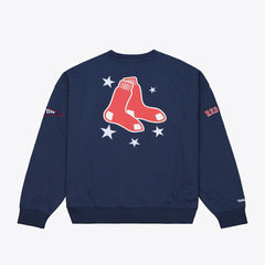 Navy Boston Red Sox Mitchell & Ness Women's Pep Rally Sweatshirt