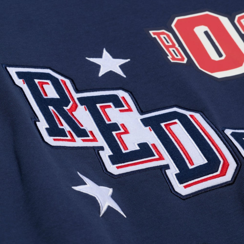 Navy Boston Red Sox Mitchell & Ness Women's Pep Rally Sweatshirt