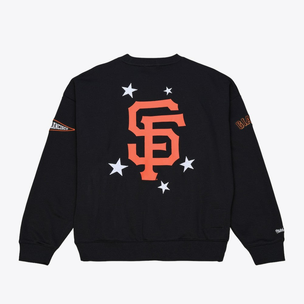 Black San Francisco Giants Mitchell & Ness Women's Pep Rally Sweatshirt