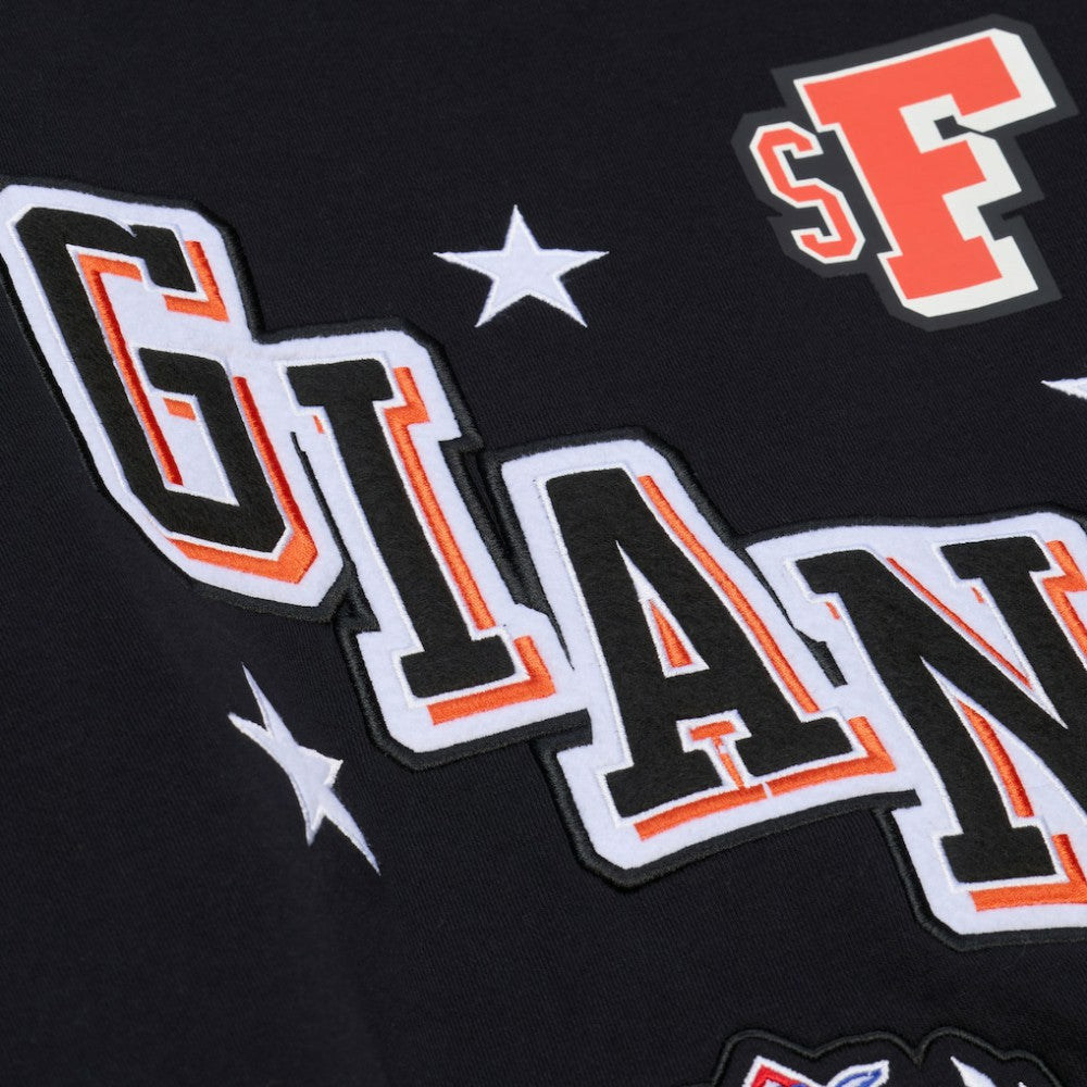 Black San Francisco Giants Mitchell & Ness Women's Pep Rally Sweatshirt