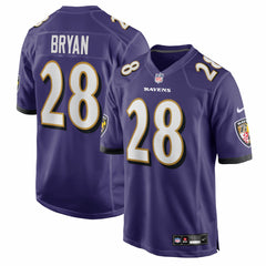 Taven Bryan  Team Game Jersey - Baltimore Ravens Jerseys
