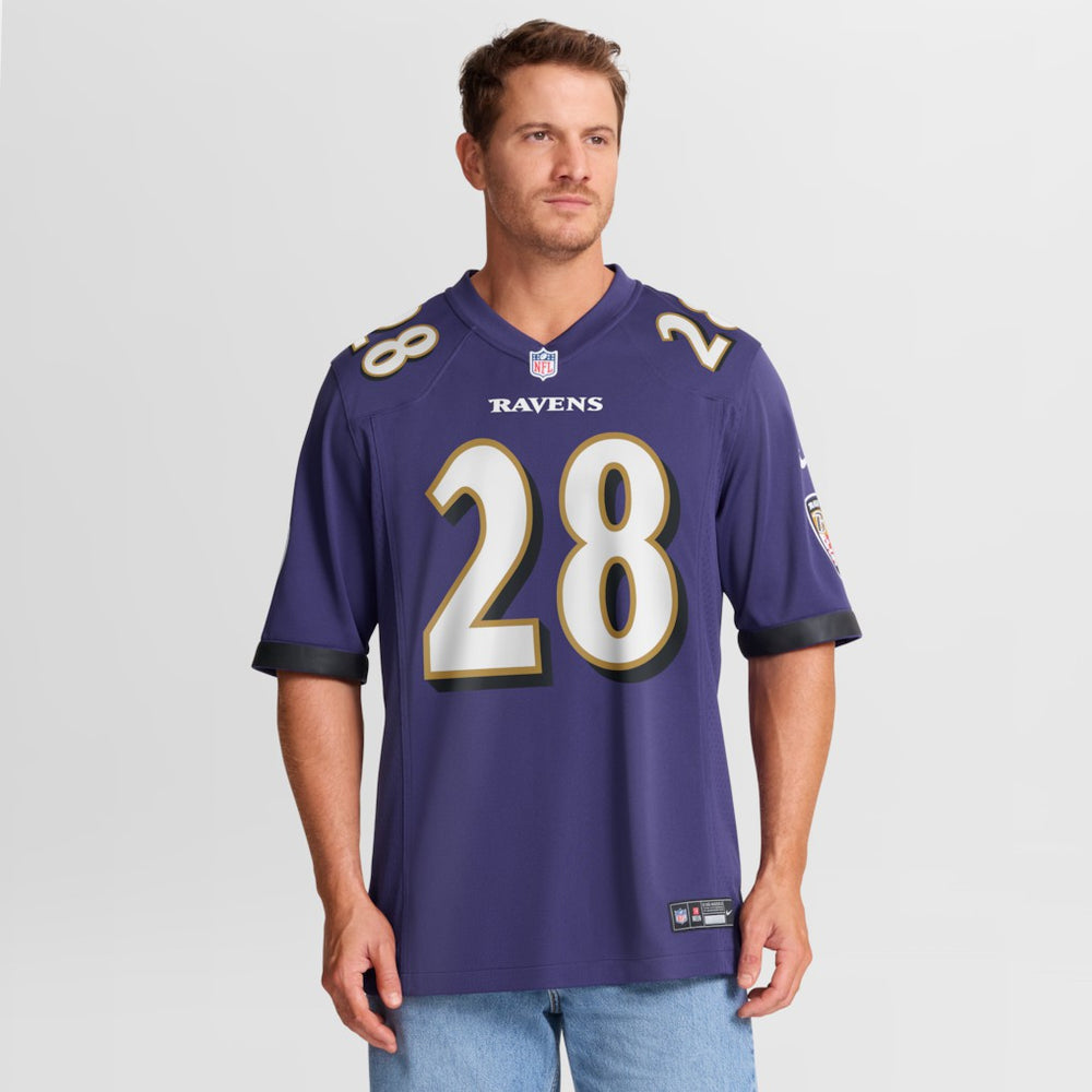 Taven Bryan  Team Game Jersey - Baltimore Ravens Jerseys