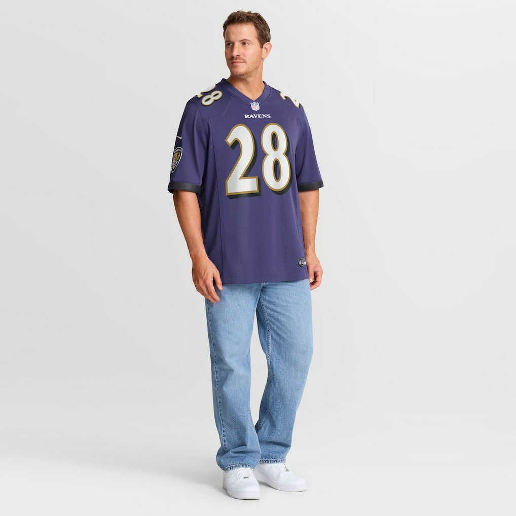 Taven Bryan  Team Game Jersey - Baltimore Ravens Jerseys