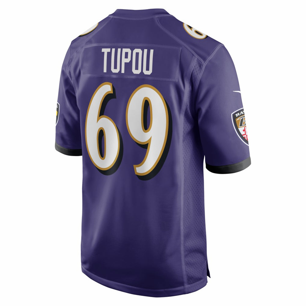 Josh Tupou  Team Game Jersey - Baltimore Ravens Jerseys