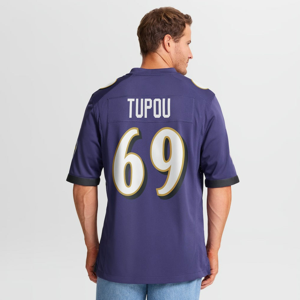 Josh Tupou  Team Game Jersey - Baltimore Ravens Jerseys