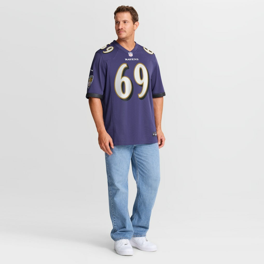 Josh Tupou  Team Game Jersey - Baltimore Ravens Jerseys
