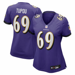 Josh Tupou  Women's Team Game Jersey - Baltimore Ravens Jerseys