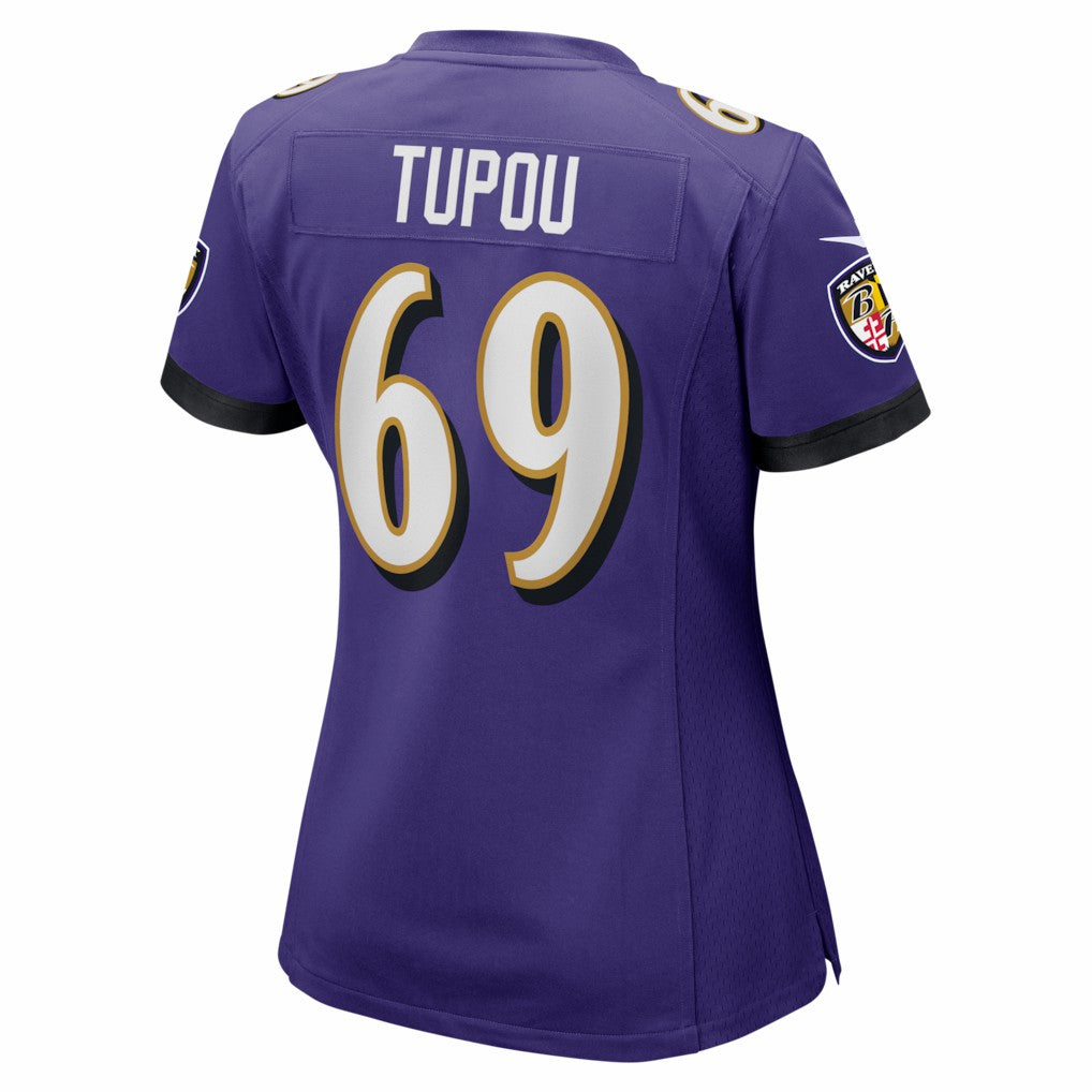 Josh Tupou  Women's Team Game Jersey - Baltimore Ravens Jerseys