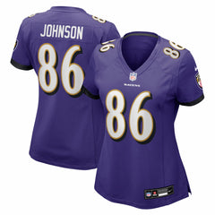 Cornelius Johnson  Women's Team Game Jersey - Baltimore Ravens Jerseys
