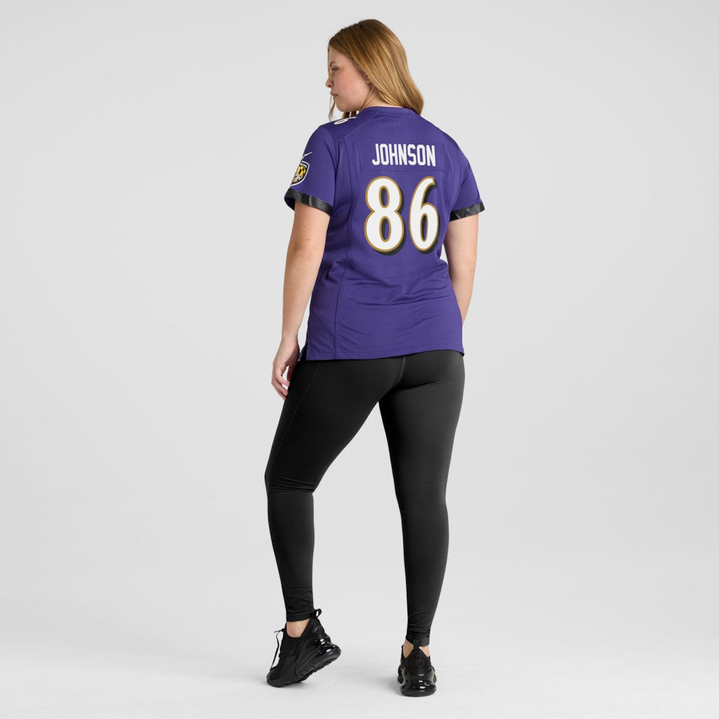Cornelius Johnson  Women's Team Game Jersey - Baltimore Ravens Jerseys