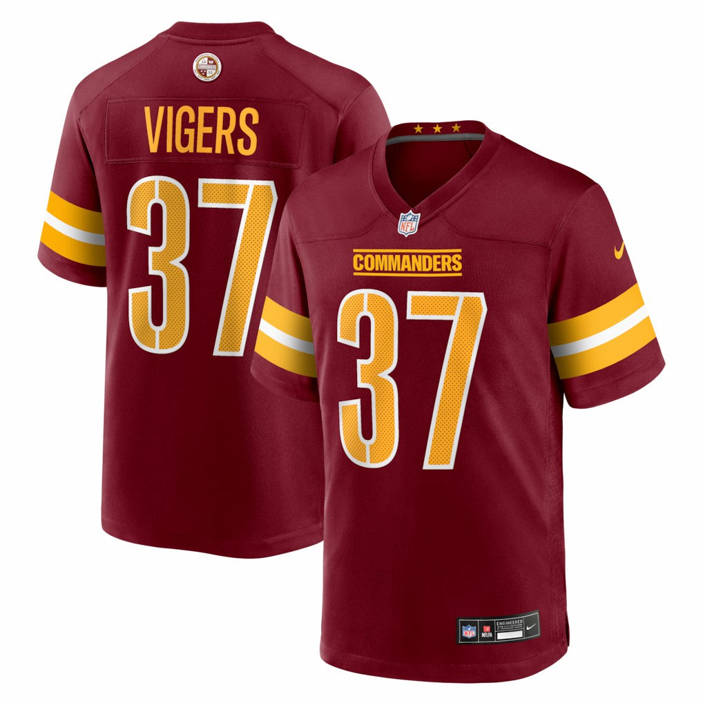 Car'lin Vigers  Team Game Jersey - Washington Commanders Jerseys