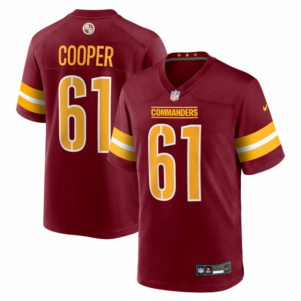 Tyler Cooper  Team Game Jersey - Washington Commanders Jerseys