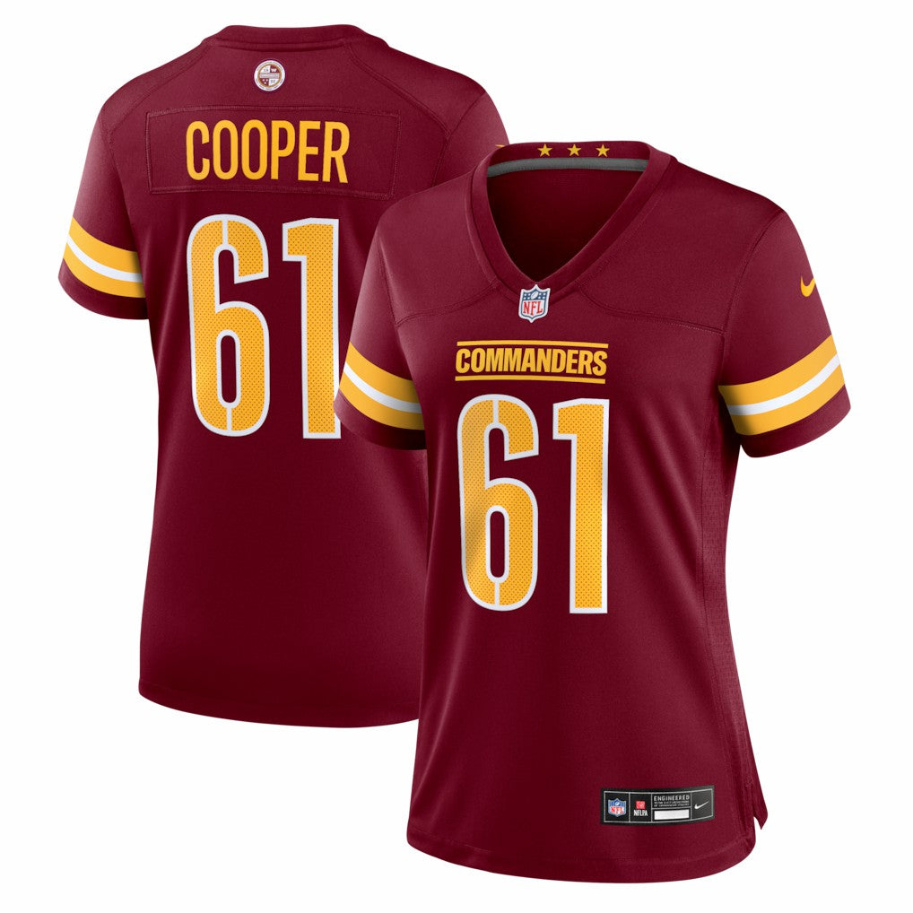 Tyler Cooper  Women's Team Game Jersey - Washington Commanders Jerseys