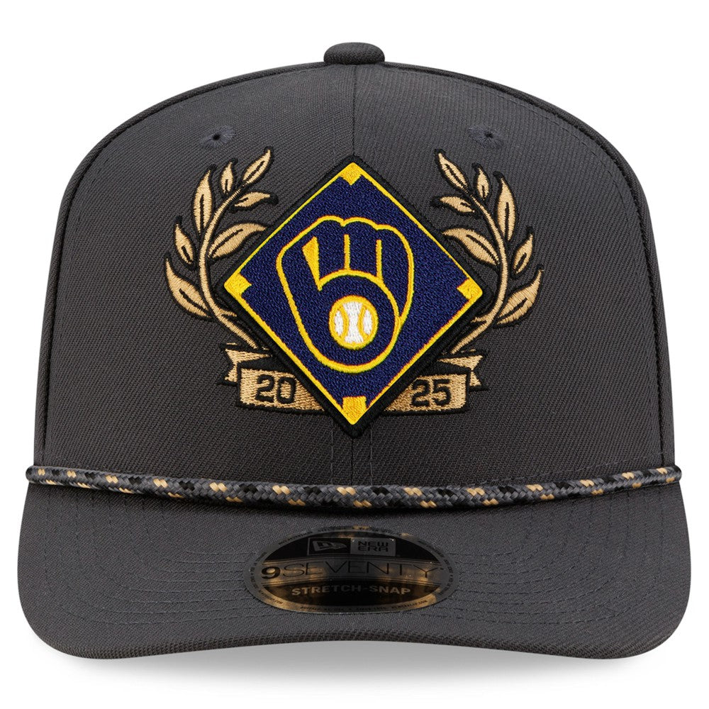 Charcoal Milwaukee Brewers New Era 2025 National League Division Series Champions 9SEVENTY Adjustable Hat