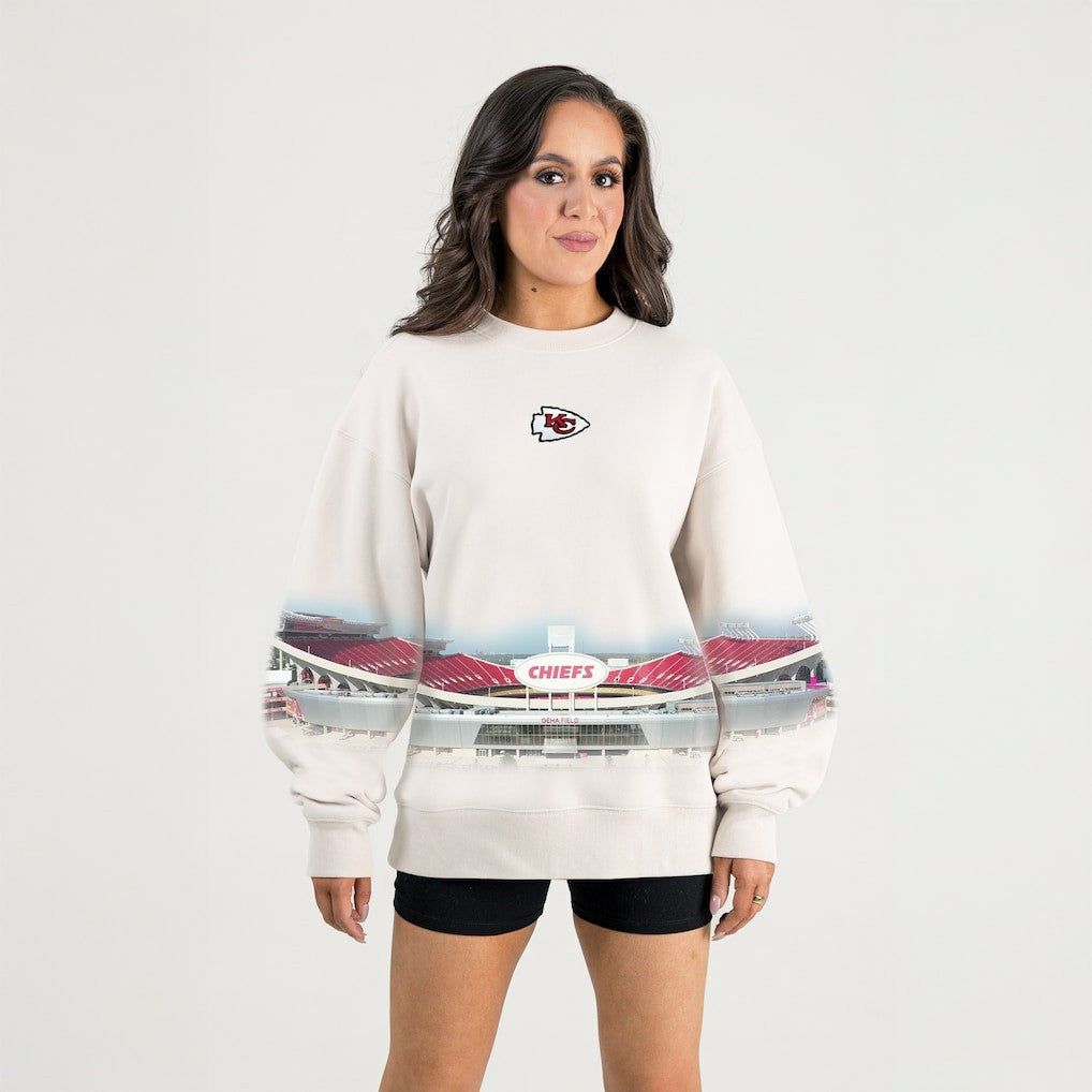 Gameday Couture Women's Power Move Stadium Premium Drop Shoulder Sweatshirt - Kansas City Chiefs Sweatshirts