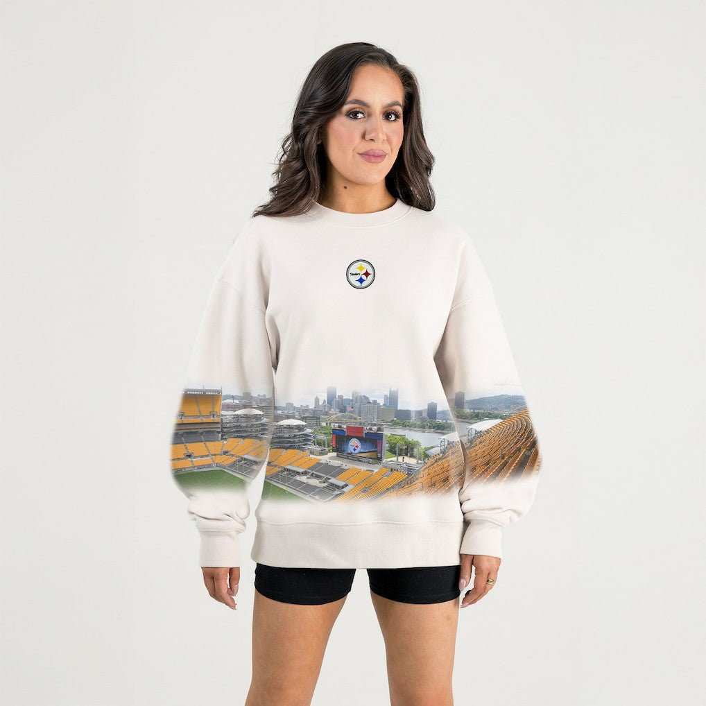 Gameday Couture Women's Power Move Stadium Premium Drop Shoulder Sweatshirt - Pittsburgh Steelers Sweatshirts
