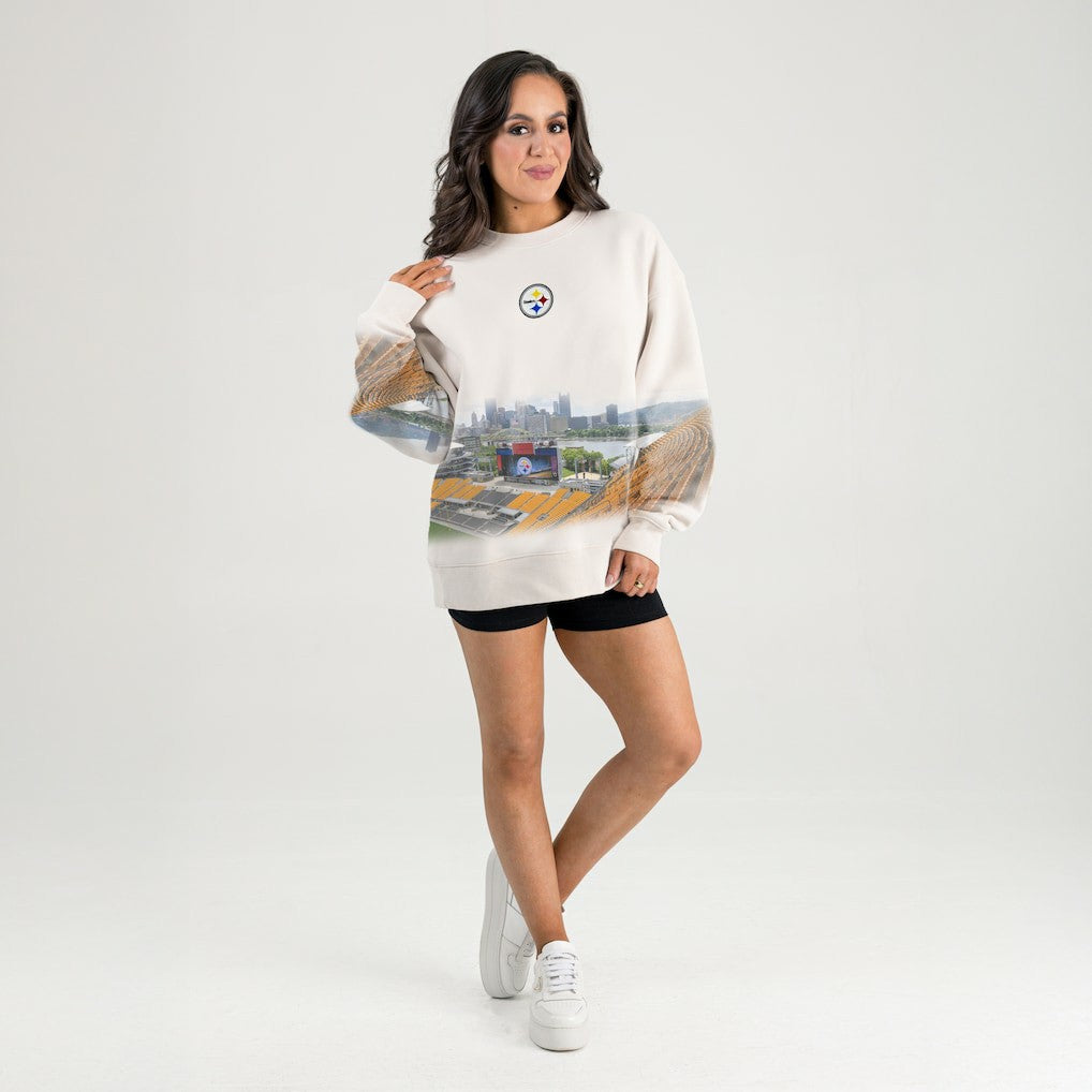 Gameday Couture Women's Power Move Stadium Premium Drop Shoulder Sweatshirt - Pittsburgh Steelers Sweatshirts