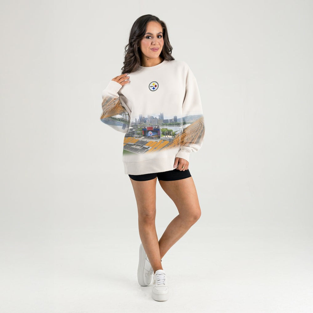 Gameday Couture Women's Power Move Stadium Premium Drop Shoulder Sweatshirt - Pittsburgh Steelers Sweatshirts
