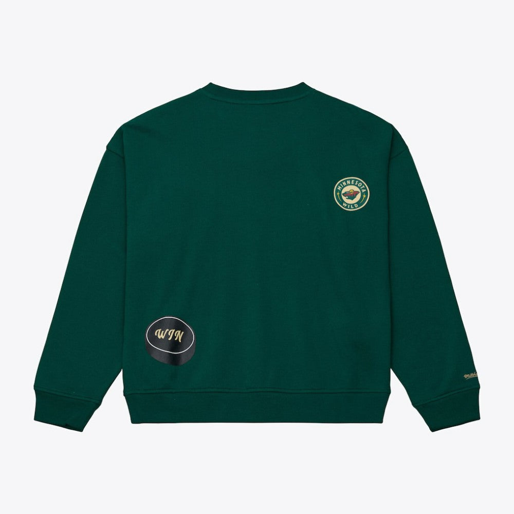 NHL Minnesota Wild Mitchell & Ness Women's Crewneck Sweatshirt