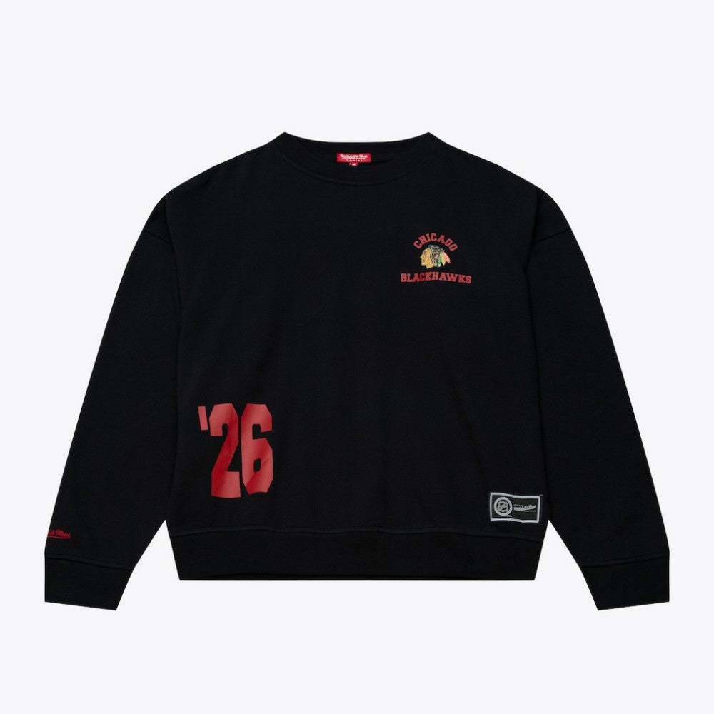 NHL Chicago Blackhawks Mitchell & Ness Women's Crewneck Sweatshirt