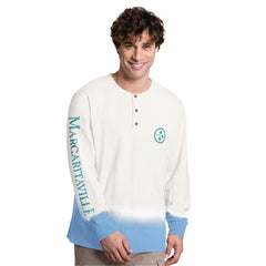 Margaritaville Island Reserve Long Sleeve Slub Henley Shirt - Pittsburgh Steelers