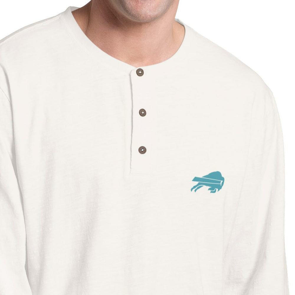 Margaritaville Island Reserve Long Sleeve Slub Henley Shirt - Buffalo Bills