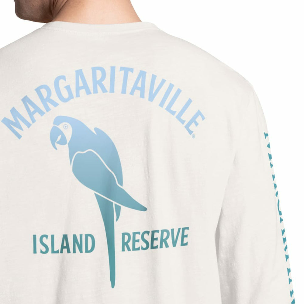 Margaritaville Island Reserve Long Sleeve Slub Henley Shirt - Buffalo Bills