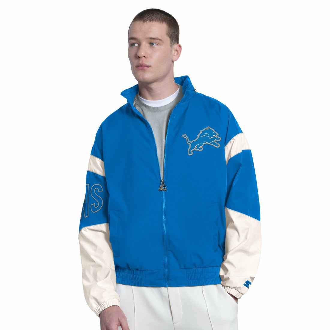 Starter The Gust Full-Zip Hooded Jacket - Detroit Lions Jackets
