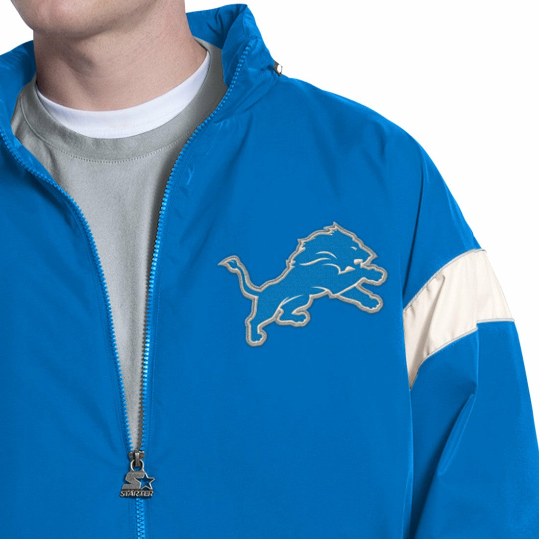 Starter The Gust Full-Zip Hooded Jacket - Detroit Lions Jackets