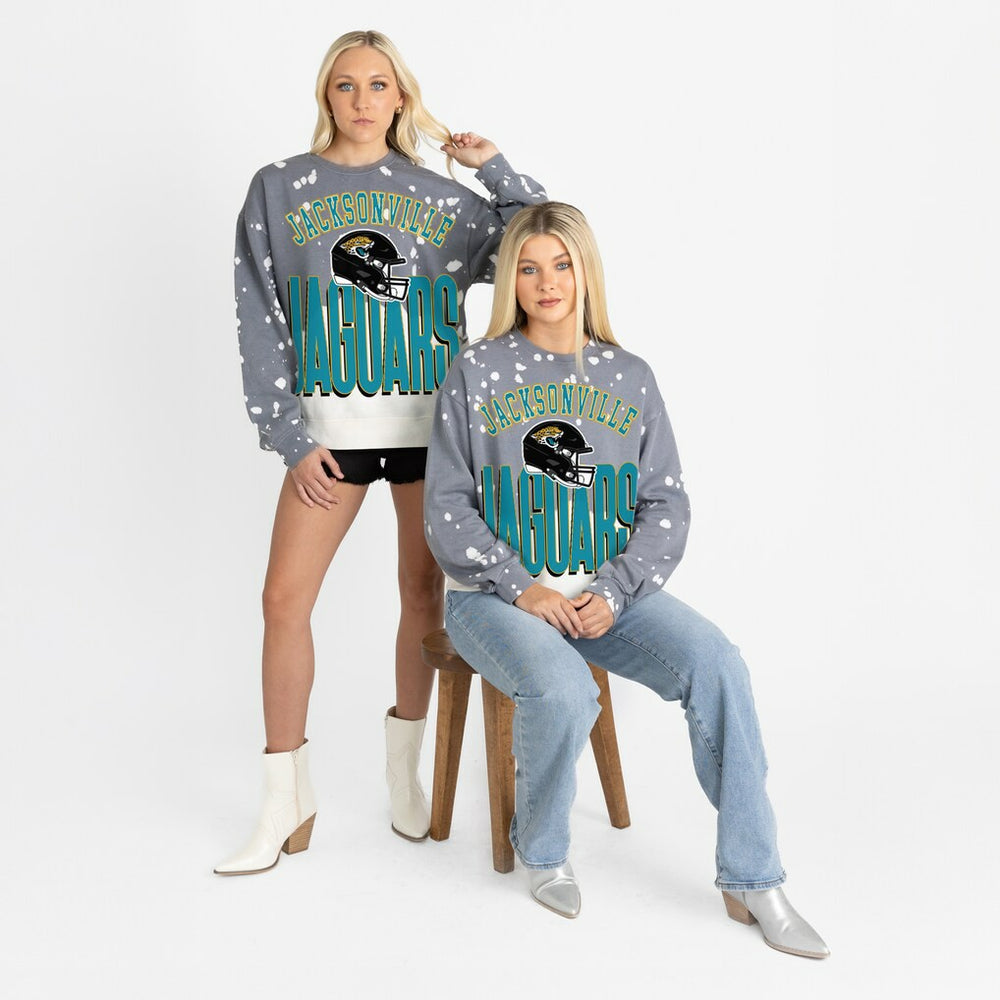 Gameday Couture Women's Arch Rivals Faded Wash Sweatshirt - Jacksonville Jaguars Sweatshirts