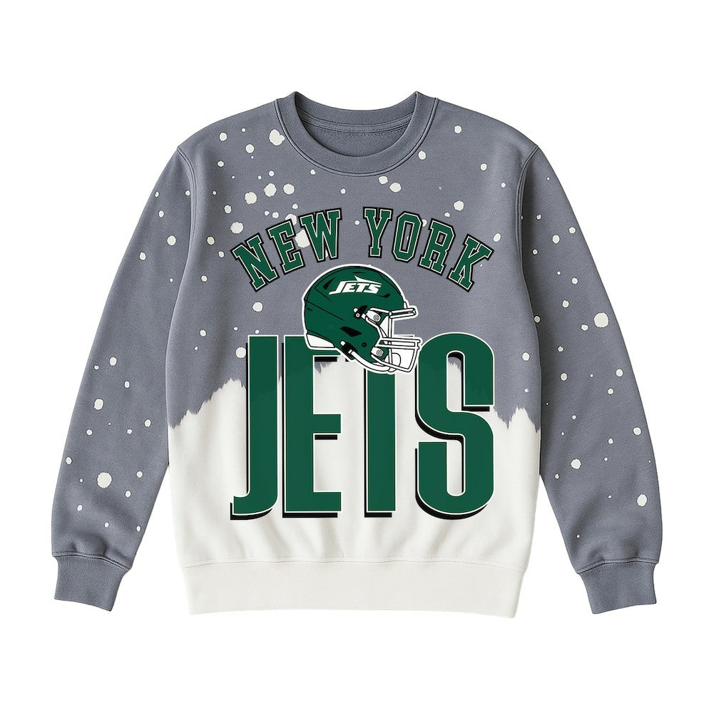 Gameday Couture Women's Arch Rivals Faded Wash Sweatshirt - New York Jets Sweatshirts