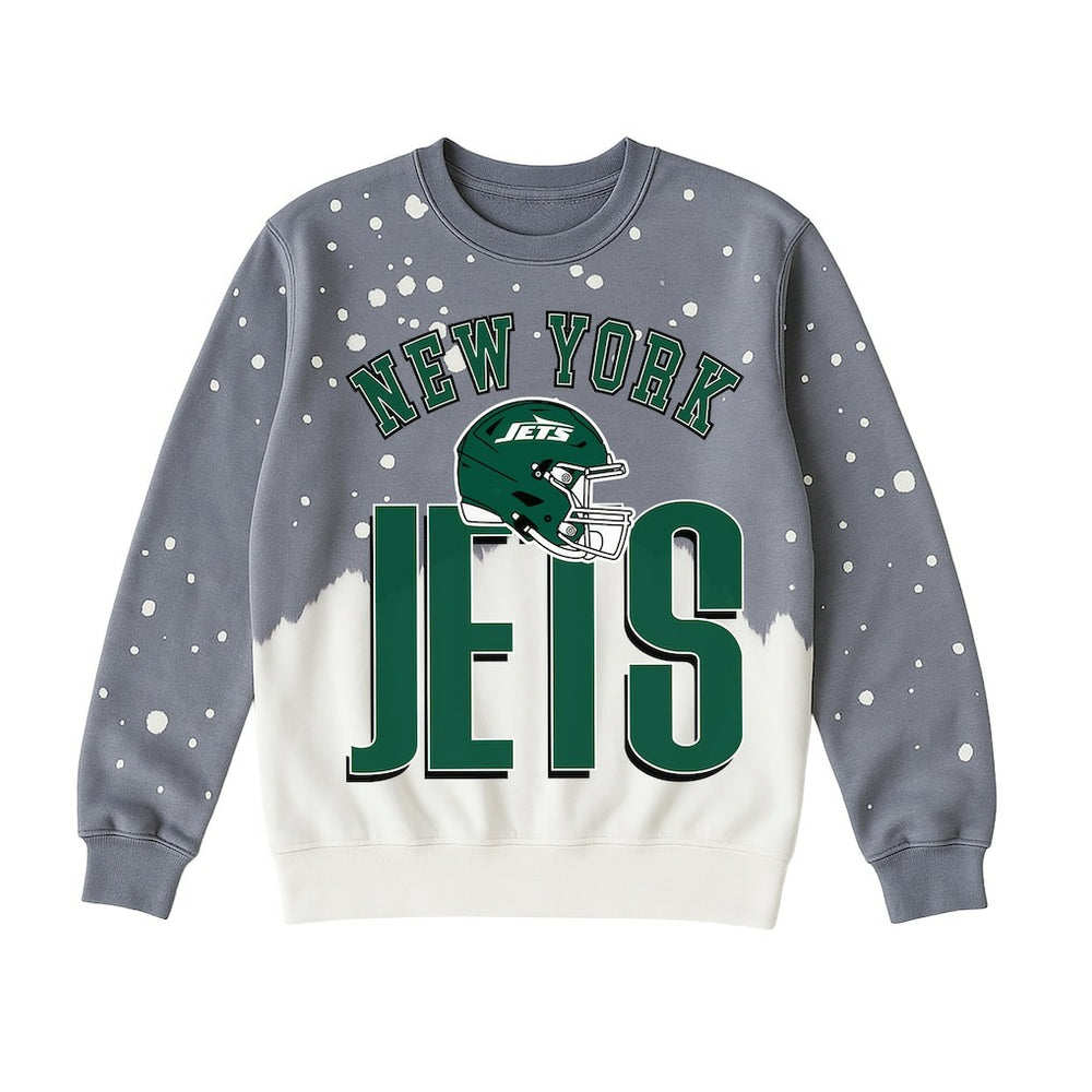 Gameday Couture Women's Arch Rivals Faded Wash Sweatshirt - New York Jets Sweatshirts