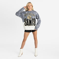 Gameday Couture Women's Arch Rivals Faded Wash Sweatshirt - New Orleans Saints Sweatshirts