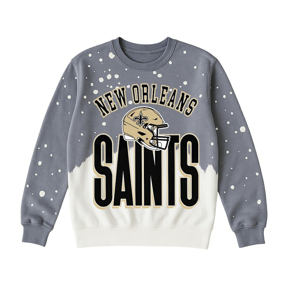 Gameday Couture Women's Arch Rivals Faded Wash Sweatshirt - New Orleans Saints Sweatshirts