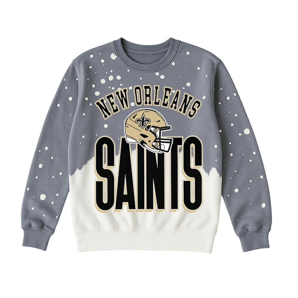 Gameday Couture Women's Arch Rivals Faded Wash Sweatshirt - New Orleans Saints Sweatshirts
