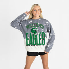 Gameday Couture Women's Arch Rivals Faded Wash Sweatshirt - Philadelphia Eagles Sweatshirts