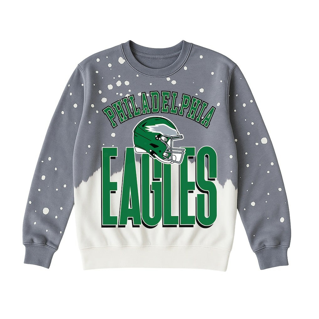 Gameday Couture Women's Arch Rivals Faded Wash Sweatshirt - Philadelphia Eagles Sweatshirts