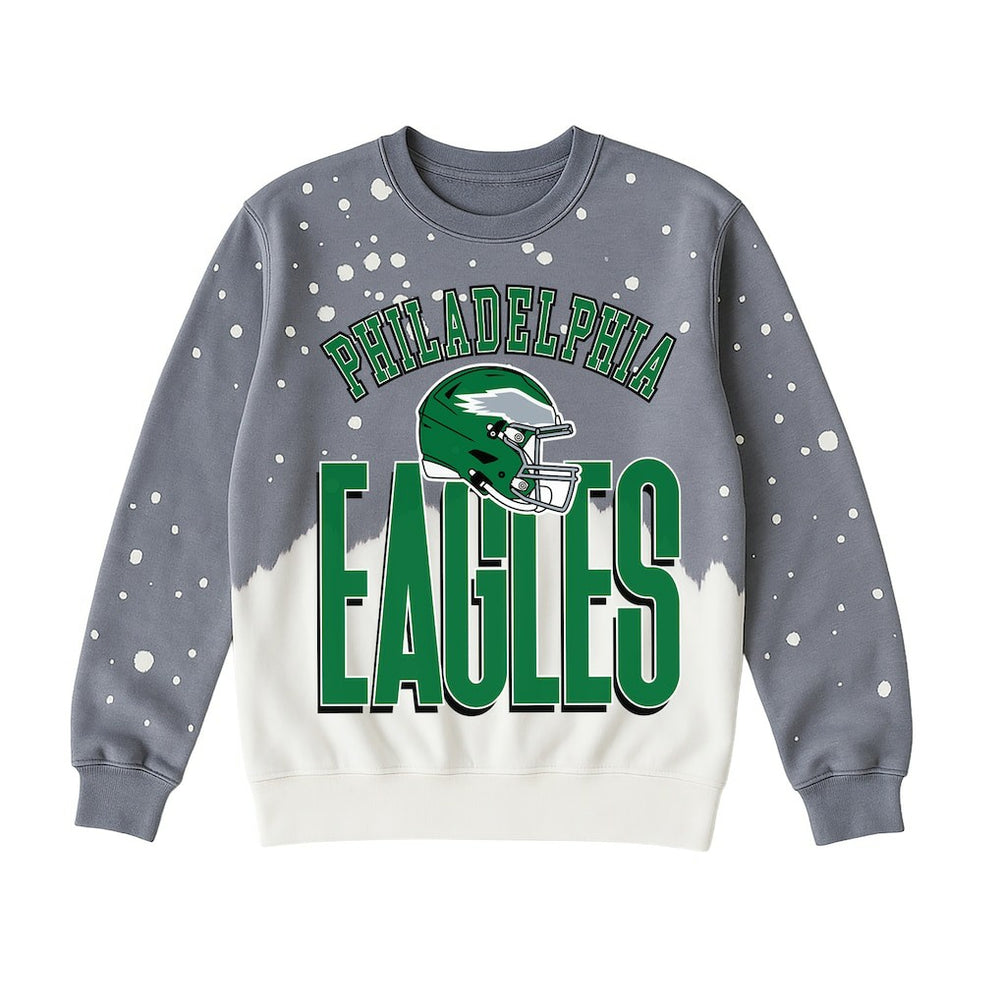 Gameday Couture Women's Arch Rivals Faded Wash Sweatshirt - Philadelphia Eagles Sweatshirts