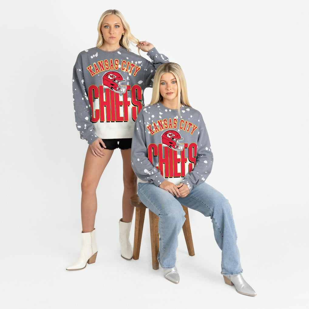 Gameday Couture Women's Arch Rivals Faded Wash Sweatshirt - Kansas City Chiefs Sweatshirts