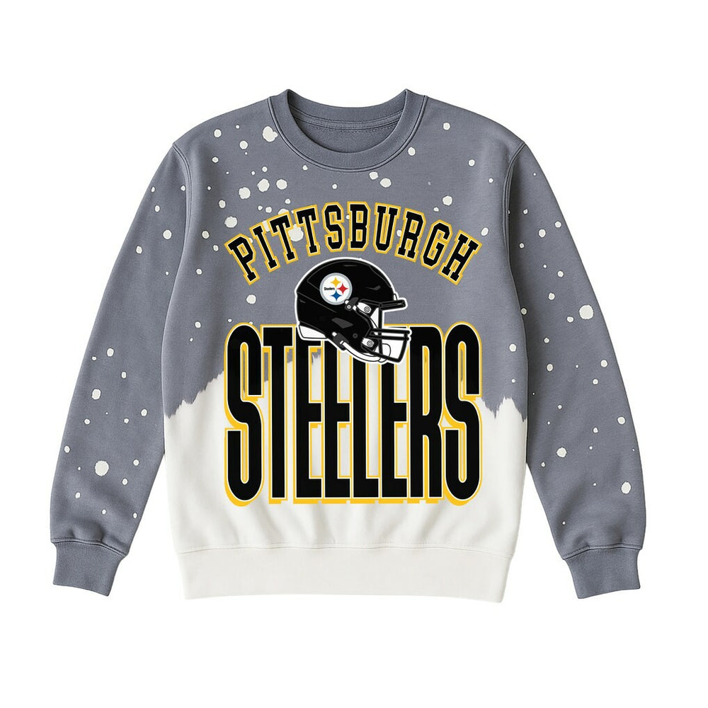Gameday Couture Women's Arch Rivals Faded Wash Sweatshirt - Pittsburgh Steelers Sweatshirts